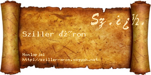 Sziller Áron névjegykártya